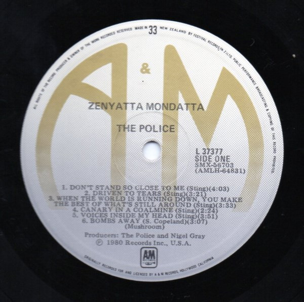 The Police - Zenyatta Mondatta (LP, Album)
