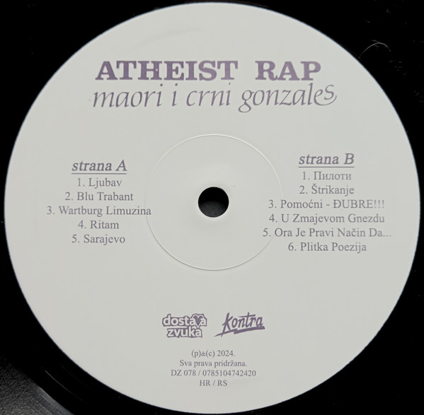Atheist Rap - Maori I Crni Gonzales (LP, Album, RE)