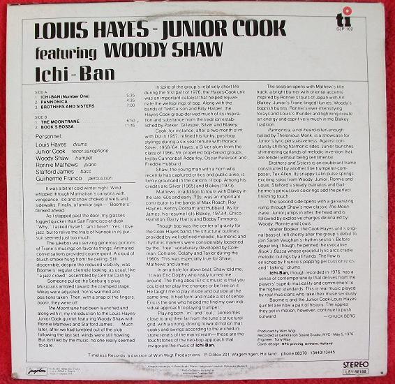 Louis Hayes, Junior Cook, Woody Shaw, Ronnie Mathews, Stafford James, Guilherme Franco - Ichi-Ban (LP, Album, RE)