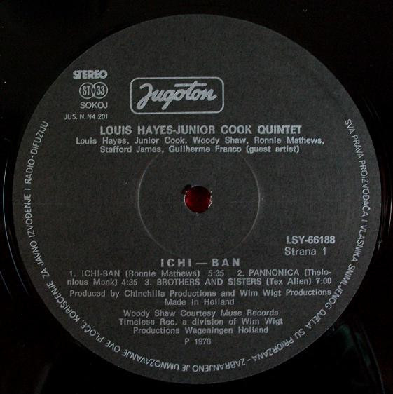 Louis Hayes, Junior Cook, Woody Shaw, Ronnie Mathews, Stafford James, Guilherme Franco - Ichi-Ban (LP, Album, RE)