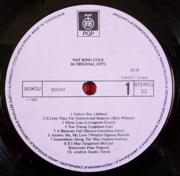 Nat King Cole - 16 Original Hits (LP, Comp)