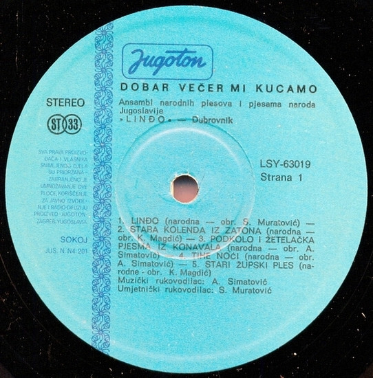 Linđo - Dobar Večer Mi Kucamo (LP, Album, RE)