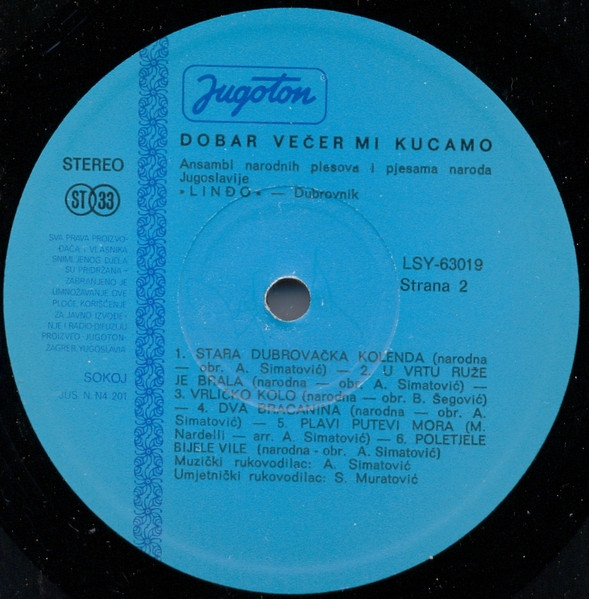 Linđo - Dobar Večer Mi Kucamo (LP, Album, RE)