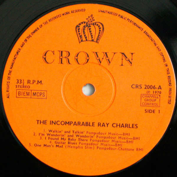 Ray Charles - The Incomparable Ray Charles (LP, Comp)