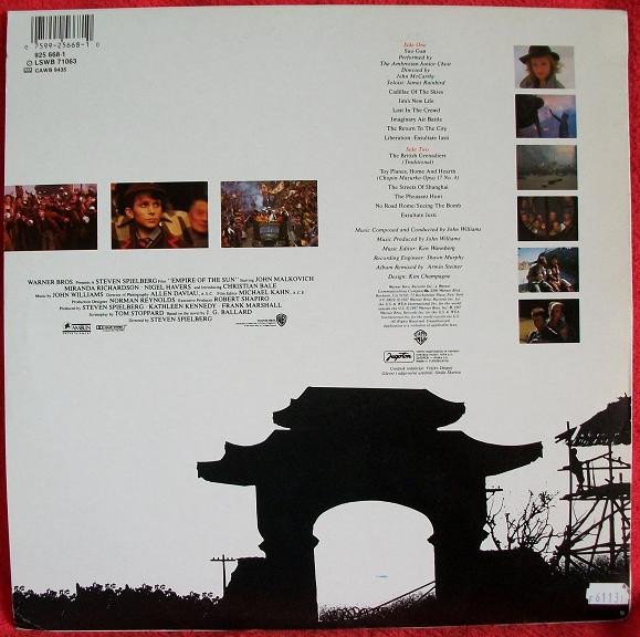 John Williams (4) - Empire Of The Sun (Original Motion Picture Soundtrack) (LP, Album)