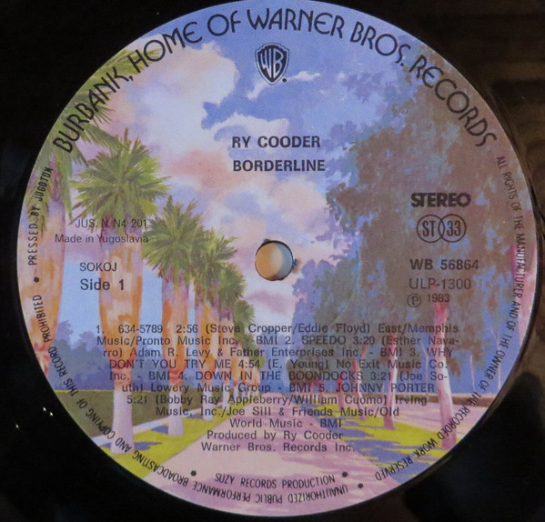 Ry Cooder - Borderline (LP, Album)