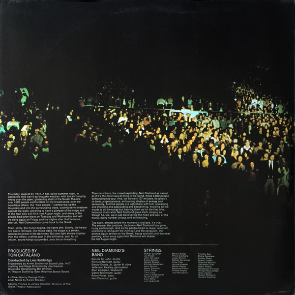Neil Diamond - Hot August Night (2xLP, RE)