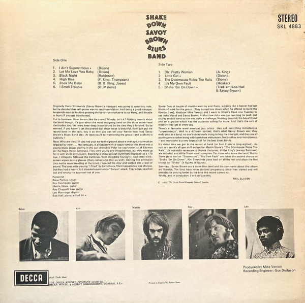 Savoy Brown Blues Band* - Shake Down (LP, Album, RE)