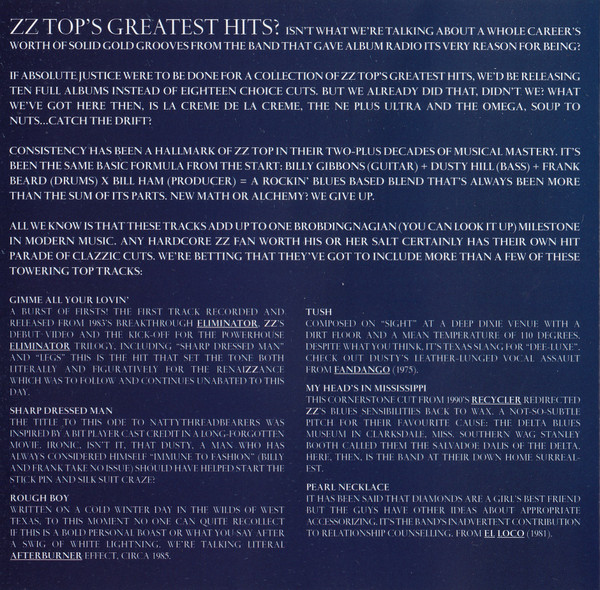 ZZ Top - Greatest Hits (CD, Comp, RE)