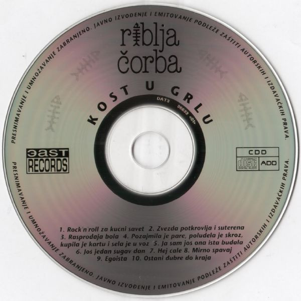Riblja Čorba - Kost U Grlu (CD, Album)