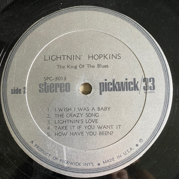 Lightnin' Hopkins - The King Of The Blues (LP)