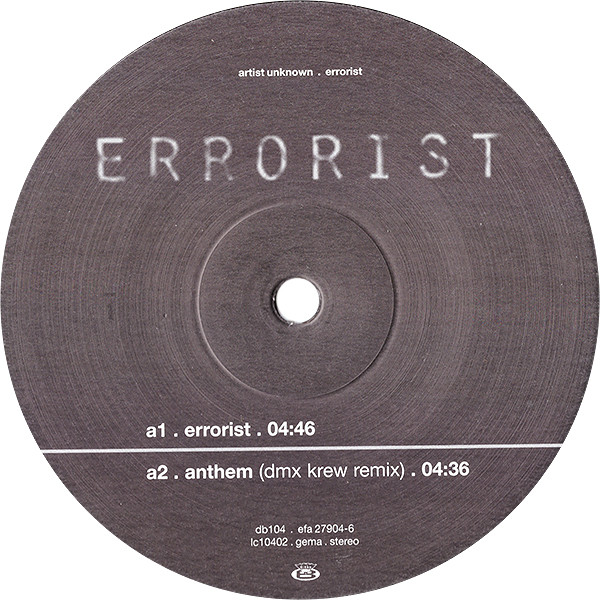 Artist Unknown - Errorist (12