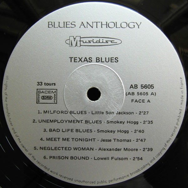 Various - Texas Blues (LP, Album, Comp, RE)