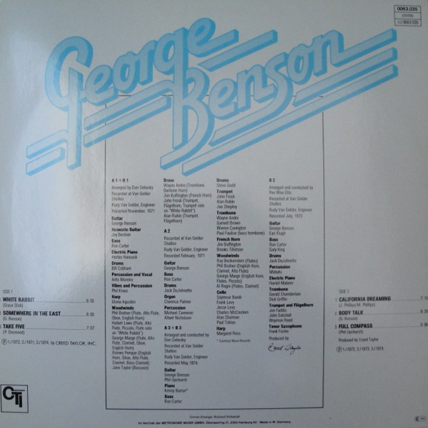 George Benson - The Best Of George Benson (LP, Comp)