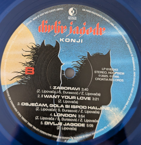 Divlje Jagode - Konji (LP, Album, RE, RM)