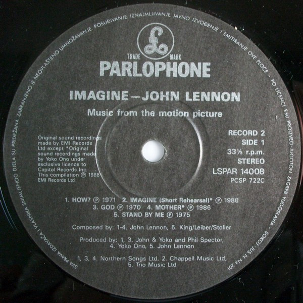 John Lennon - Imagine: John Lennon, Music From The Motion Picture (2xLP, Comp)