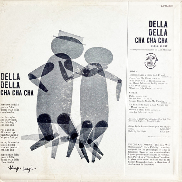 Della Reese - Della Della Cha Cha Cha (LP, Album, Mono)