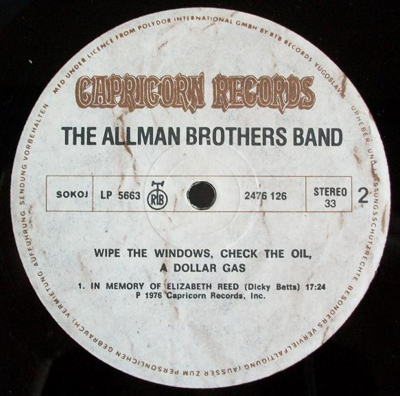 The Allman Brothers Band - Wipe The Windows, Check The Oil, Dollar Gas (2xLP, Album)