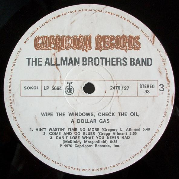 The Allman Brothers Band - Wipe The Windows, Check The Oil, Dollar Gas (2xLP, Album)