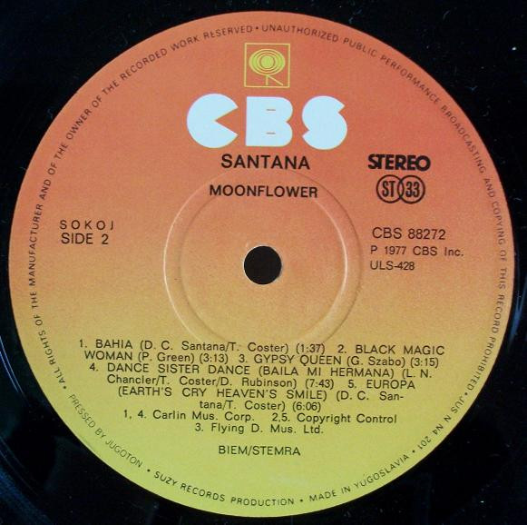 Santana - Moonflower (2xLP, Album)