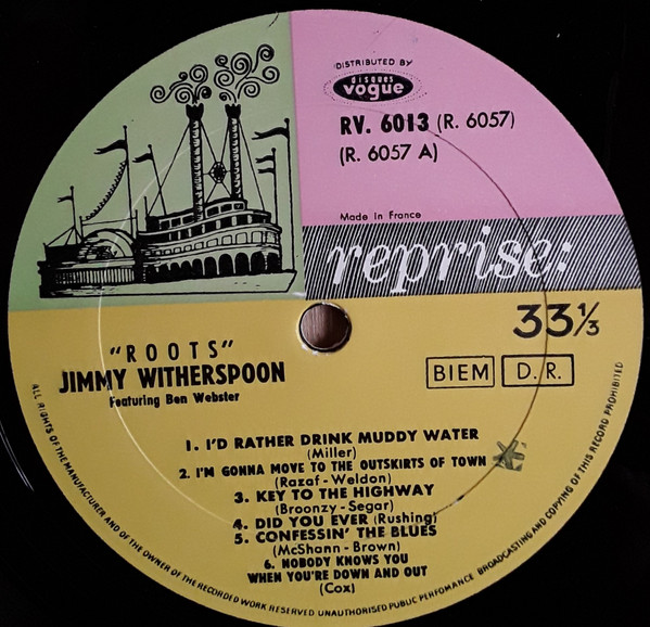 Jimmy Witherspoon Featuring Ben Webster - Roots (LP, Album, Mono)
