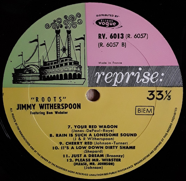 Jimmy Witherspoon Featuring Ben Webster - Roots (LP, Album, Mono)