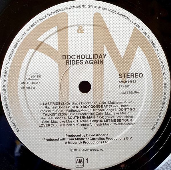 Doc Holliday (3) - Doc Holliday Rides Again... (LP, Album)