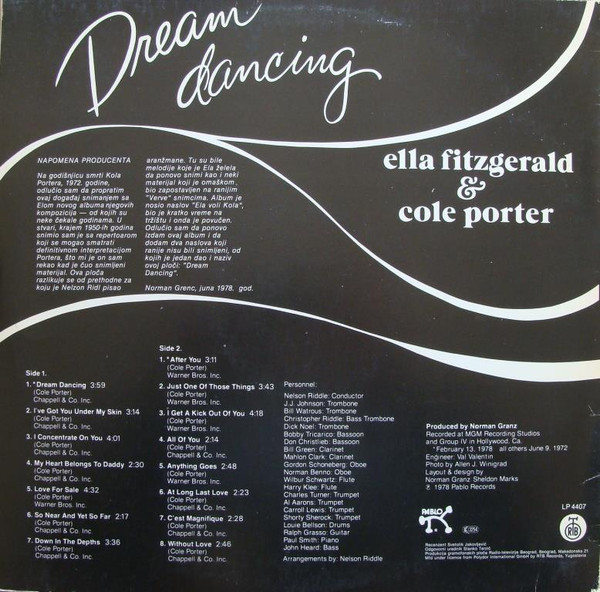 Ella Fitzgerald & Cole Porter - Dream Dancing (LP)