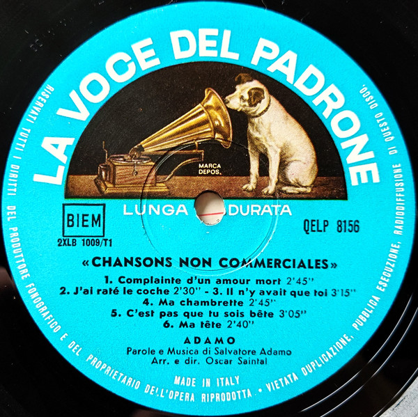 Adamo - Chansons Non Commerciales (LP, Album)