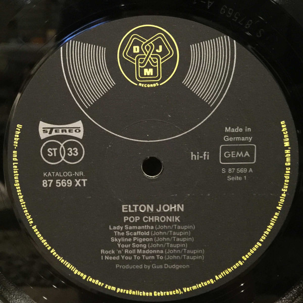 Elton John - Pop Chronik (2xLP, Comp, Gat)