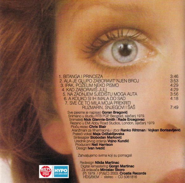 Bijelo Dugme - Bitanga I Princeza (CD, Album, RE, RM)