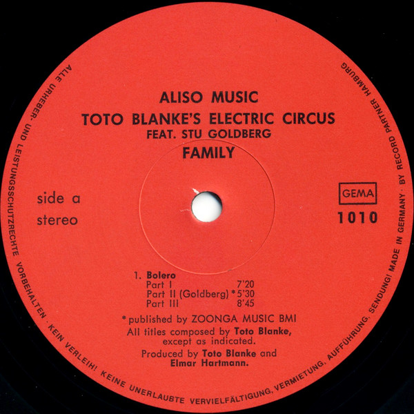 Toto Blanke's Electric Circus Featuring Stu Goldberg - Family (LP, Album)