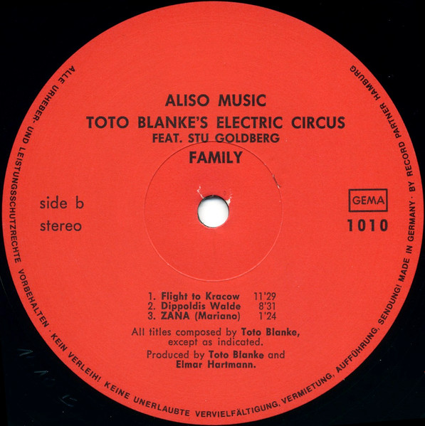 Toto Blanke's Electric Circus Featuring Stu Goldberg - Family (LP, Album)