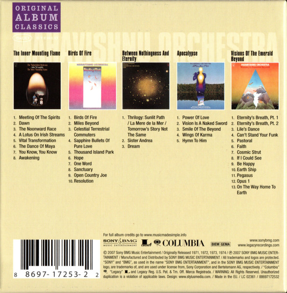 Mahavishnu Orchestra - Original Album Classics (CD, Album, RE + CD, Album, RE + CD, Album, RE + CD)