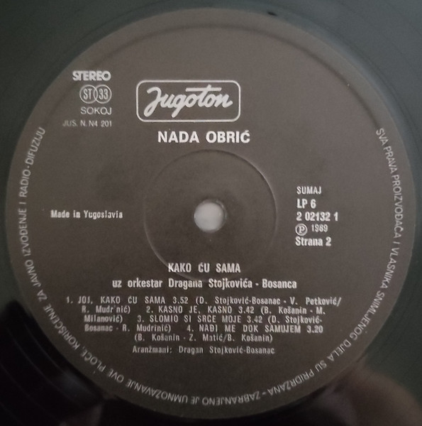 Nada Obrić - Kako Ću Sama (LP, Album)