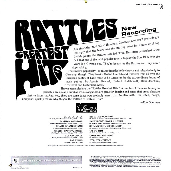 The Rattles - The Rattles Greatest Hits (LP, Album)