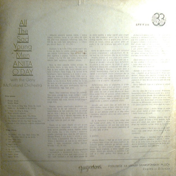 Anita O'Day / The Gary McFarland Orchestra - All The Sad Young Men (LP, Album)