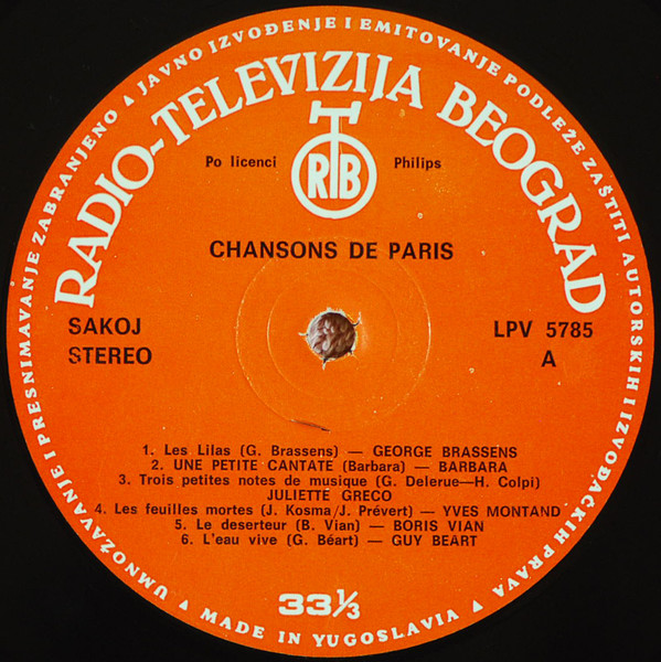 Various - Chansons De Paris (LP, Comp)