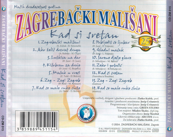 Zagrebački Mališani - Kad Si Sretan (CD, Album)