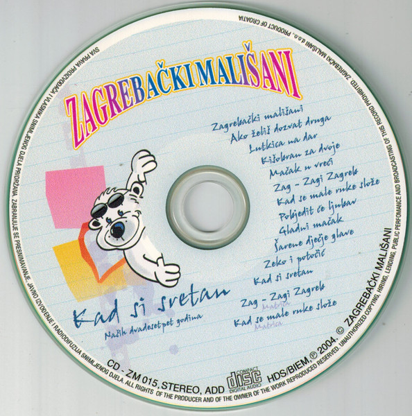 Zagrebački Mališani - Kad Si Sretan (CD, Album)