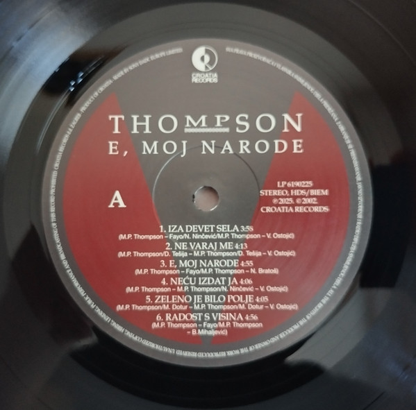 Marko Perković Thompson - E, moj narode (LP, Album, RM)