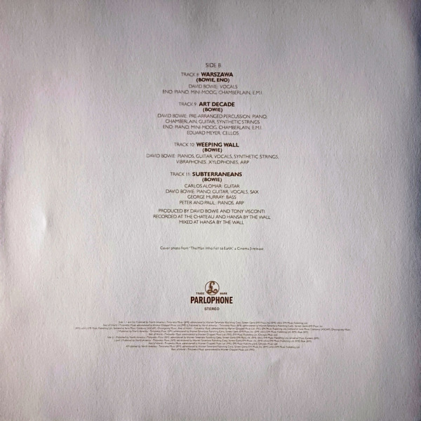 David Bowie - Low (LP, Album, RE, RM, RP)