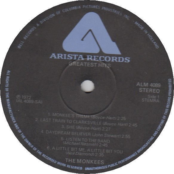 The Monkees - Greatest Hits (LP, Comp, RE)
