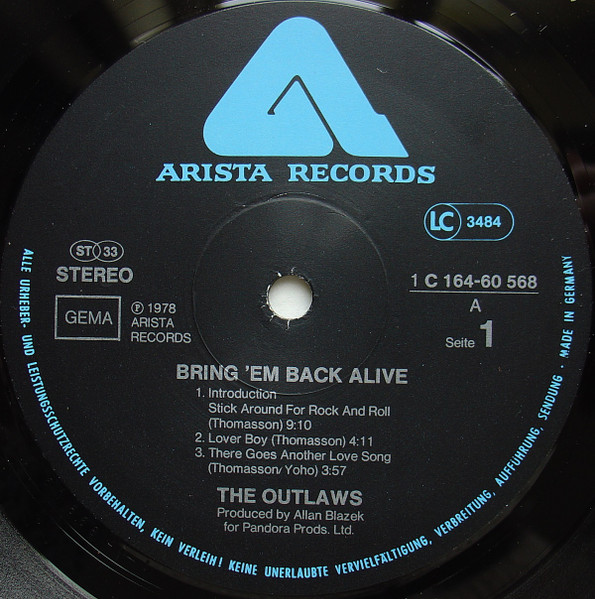 Outlaws - Bring It Back Alive (2xLP, Album)
