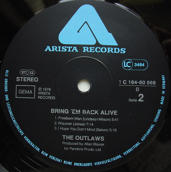 Outlaws - Bring It Back Alive (2xLP, Album)