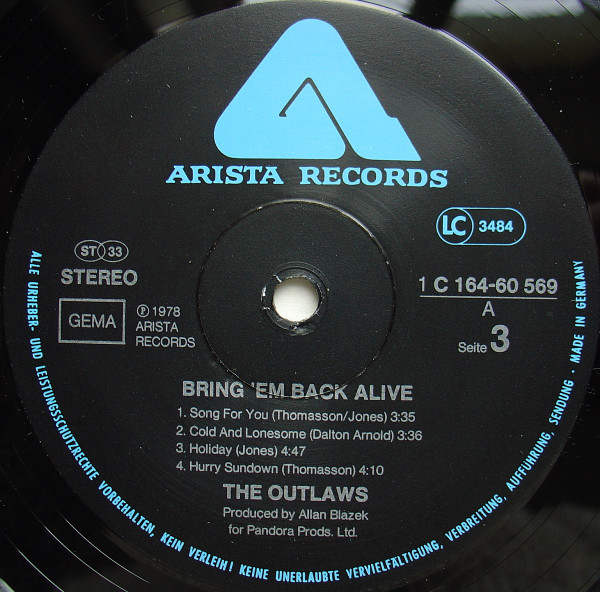 Outlaws - Bring It Back Alive (2xLP, Album)