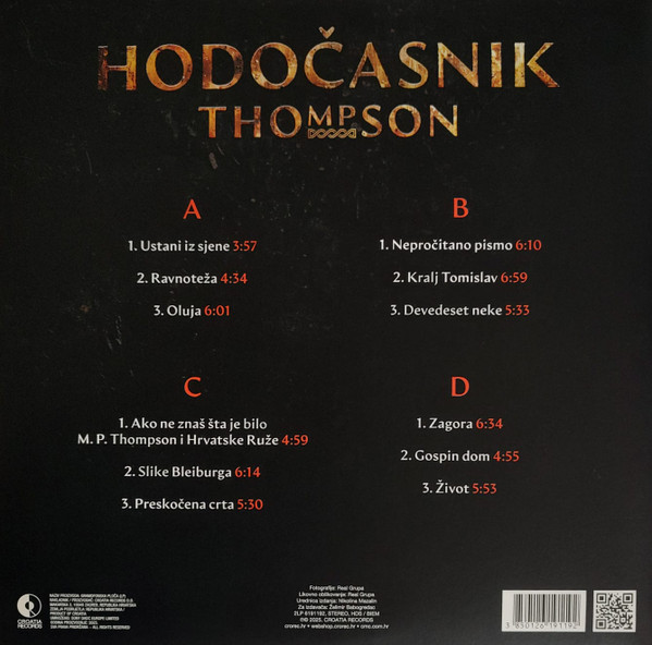 Marko Perković Thompson - Hodočasnik (2xLP, Album, Ora)