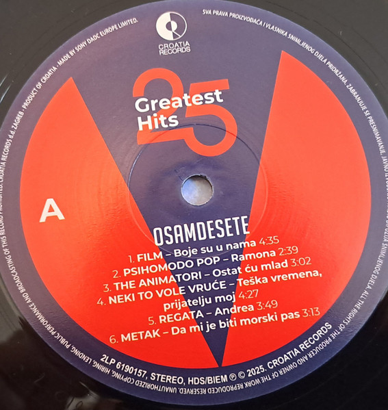 Various - 25 Greatest Hits - Osamdesete (2xLP, Comp)