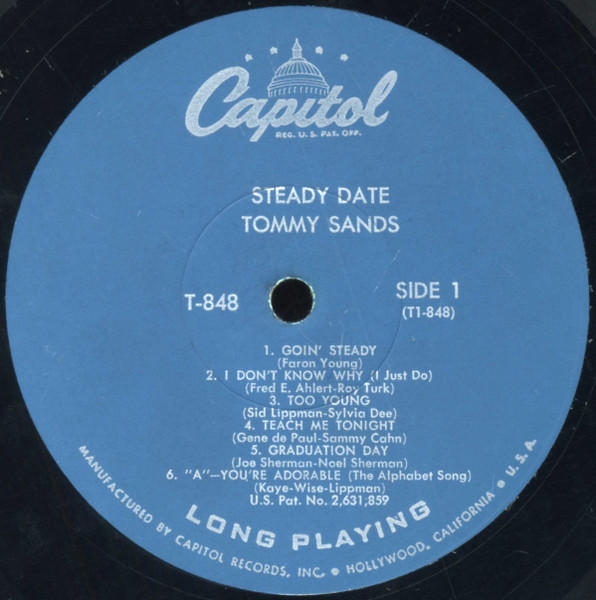 Tommy Sands - Steady Date With Tommy Sands (LP, Album, Mono, Tur)