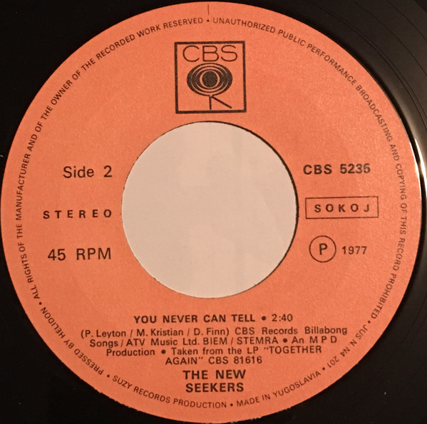 The New Seekers - Give Me Love Your Way / You Never Can Tell (7